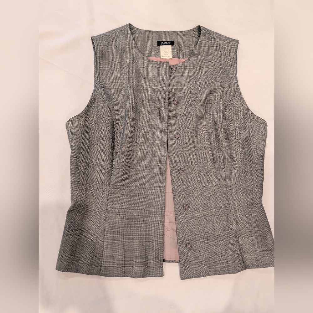Vintage J. Crew Sleeveless Blazer Vest Size 6